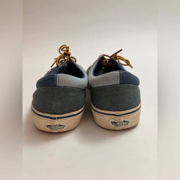 VANS men’s three tone denim classic low top sneakers - Picture 4 of 6